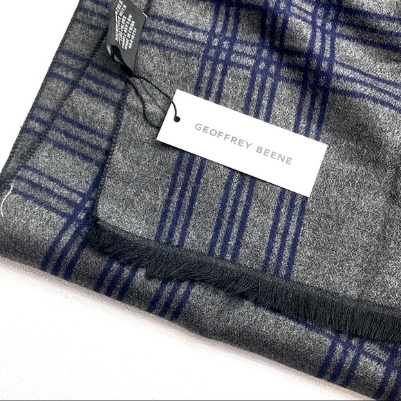 Geoffrey Beene Men’s Winter Scarf Plaid Lightweight Reversible New - Picture 3 of 12